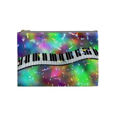 Piano Keys Music Colorful Cosmetic Bag (medium) by Mariart