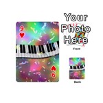 Piano Keys Music Colorful Playing Cards 54 (Mini) Front - Heart9