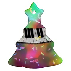 Piano Keys Music Colorful Christmas Tree Ornament (two Sides)