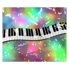 Piano Keys Music Colorful Double Sided Flano Blanket (small) 