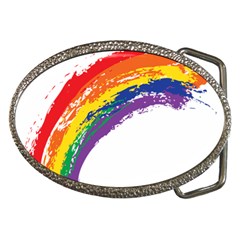 Watercolor Painting Rainbow Belt Buckles by Mariart