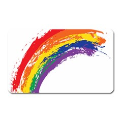 Watercolor Painting Rainbow Magnet (rectangular)