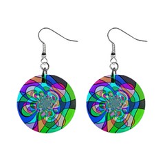 Retro Wave Background Pattern Mini Button Earrings by Mariart