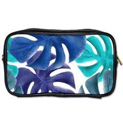 Leaves Tropical Blue Green Nature Toiletries Bag (two Sides)