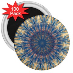 Kaleidoscope Mandala 3  Magnets (100 Pack) by Alisyart