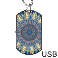 Kaleidoscope Mandala Dog Tag Usb Flash (two Sides)