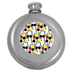 Pattern Circle Texture Round Hip Flask (5 Oz) by Alisyart