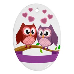 Owl Cartoon Bird Ornament (oval) by Alisyart