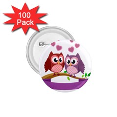 Owl Cartoon Bird 1 75  Buttons (100 Pack)  by Alisyart