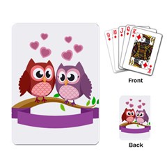 Owl Cartoon Bird Playing Cards Single Design by Alisyart