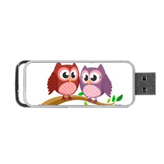 Owl Cartoon Bird Portable Usb Flash (two Sides)