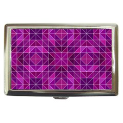 Purple Triangle Pattern Cigarette Money Case