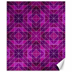 Purple Triangle Pattern Canvas 8  x 10 