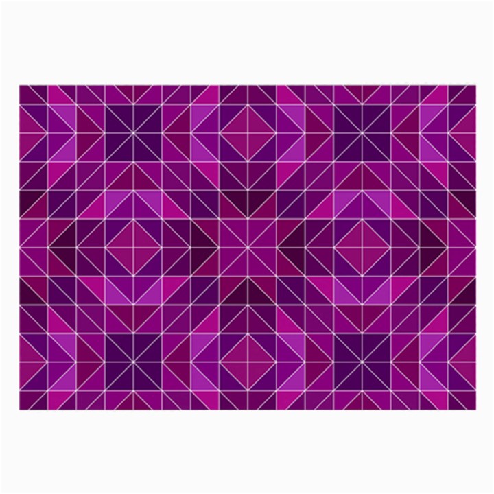 Purple Triangle Pattern Large Glasses Cloth (2-Side)