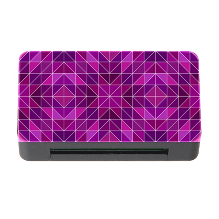 Purple Triangle Pattern Memory Card Reader with CF