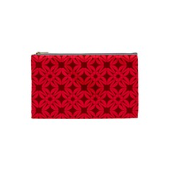 Red Magenta Wallpaper Seamless Pattern Cosmetic Bag (small)