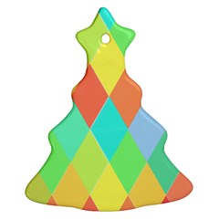 Low Poly Triangles Christmas Tree Ornament (two Sides) by Pakrebo