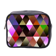 Abstract Geometric Triangles Shapes Mini Toiletries Bag (two Sides) by Pakrebo