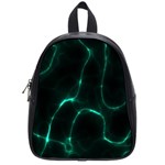 Green Pattern Background Abstract School Bag (Small) Front