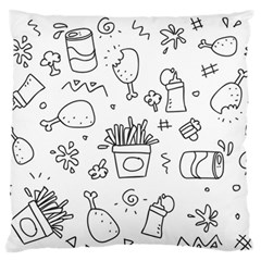 Set Chalk Out Scribble Collection Large Flano Cushion Case (two Sides) by Pakrebo