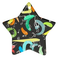 Repetition Seamless Child Sketch Star Ornament (two Sides) by Pakrebo