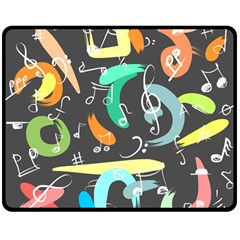 Repetition Seamless Child Sketch Double Sided Fleece Blanket (medium)  by Pakrebo