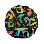 Repetition Seamless Child Sketch Standard 15  Premium Flano Round Cushions Front