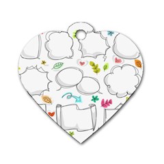 Set Chalk Out Chitchat Scribble Dog Tag Heart (one Side) by Pakrebo