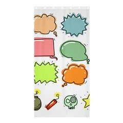 Set Collection Balloon Image Shower Curtain 36  X 72  (stall)  by Pakrebo