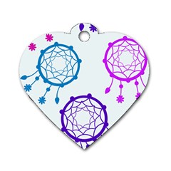 Dreamcatcher Dream Catcher Pattern Dog Tag Heart (one Side) by Pakrebo