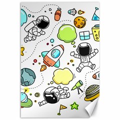 Sketch Cartoon Space Set Canvas 12  X 18  by Pakrebo