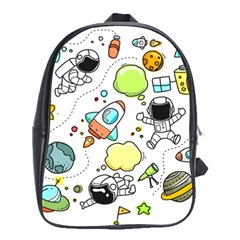 Sketch Cartoon Space Set School Bag (large)
