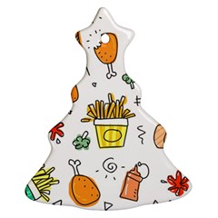 Cute Sketch Set Child Fun Funny Christmas Tree Ornament (two Sides) by Pakrebo