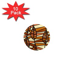 Autumn Leaf Mosaic Seamless 1  Mini Magnet (10 pack) 