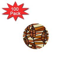 Autumn Leaf Mosaic Seamless 1  Mini Buttons (100 pack) 