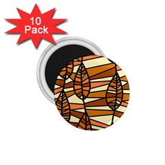 Autumn Leaf Mosaic Seamless 1.75  Magnets (10 pack) 
