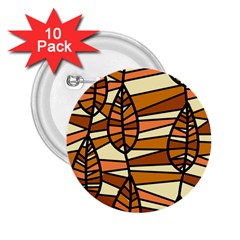 Autumn Leaf Mosaic Seamless 2.25  Buttons (10 pack) 