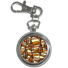 Autumn Leaf Mosaic Seamless Key Chain Watches