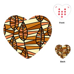 Autumn Leaf Mosaic Seamless Playing Cards (Heart)