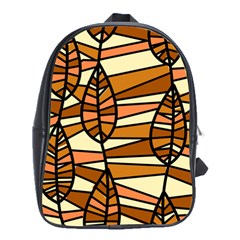 Autumn Leaf Mosaic Seamless School Bag (Large)