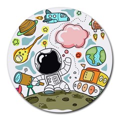 Sketch Cute Child Funny Round Mousepads by Pakrebo