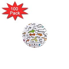 Desktop Pattern Art Graphic Design 1  Mini Magnets (100 Pack)  by Pakrebo