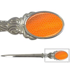 Orange Mosaic Structure Background Letter Opener by Pakrebo