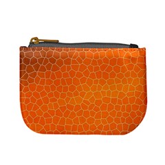 Orange Mosaic Structure Background Mini Coin Purse by Pakrebo