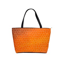 Orange Mosaic Structure Background Classic Shoulder Handbag