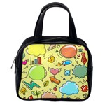 Cute Sketch Child Graphic Funny Classic Handbag (Two Sides) Back