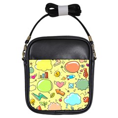 Cute Sketch Child Graphic Funny Girls Sling Bag