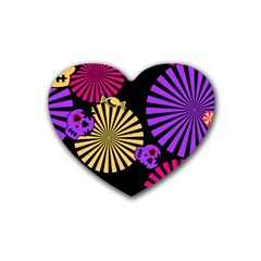 Seamless Halloween Day Of The Dead Heart Coaster (4 pack) 