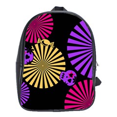 Seamless Halloween Day Of The Dead School Bag (XL)