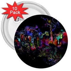 Grunge Paint Splatter Splash Ink 3  Buttons (10 Pack)  by Pakrebo